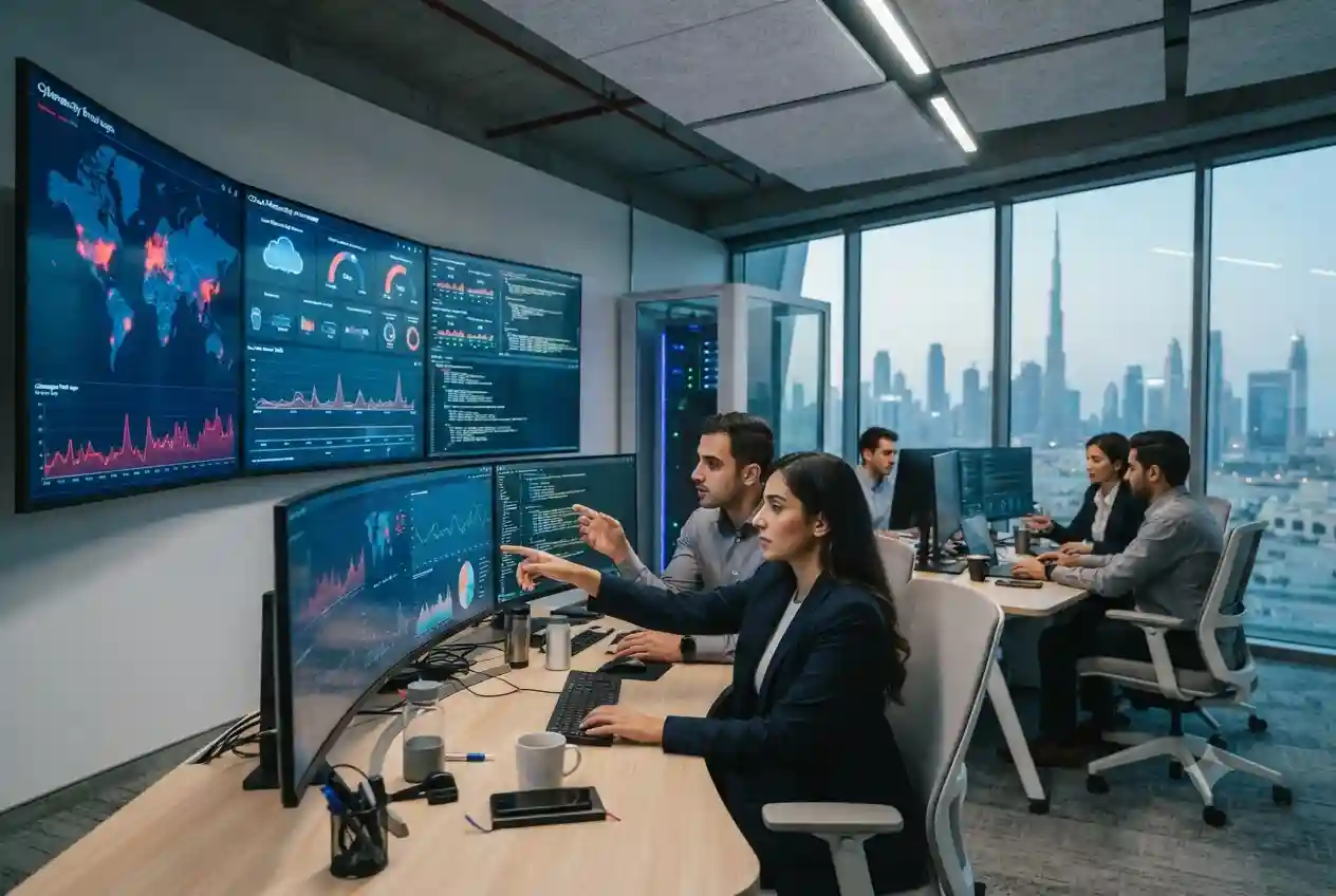 Information technology professionals working with cloud computing and digital infrastructure in the UAE
