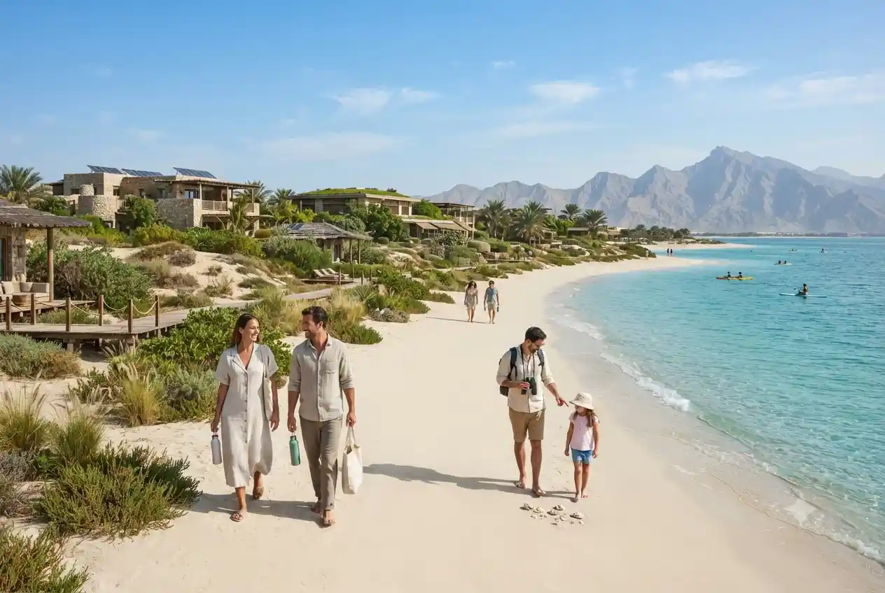 Eco-friendly tourism destination with protected coastline in the UAE
