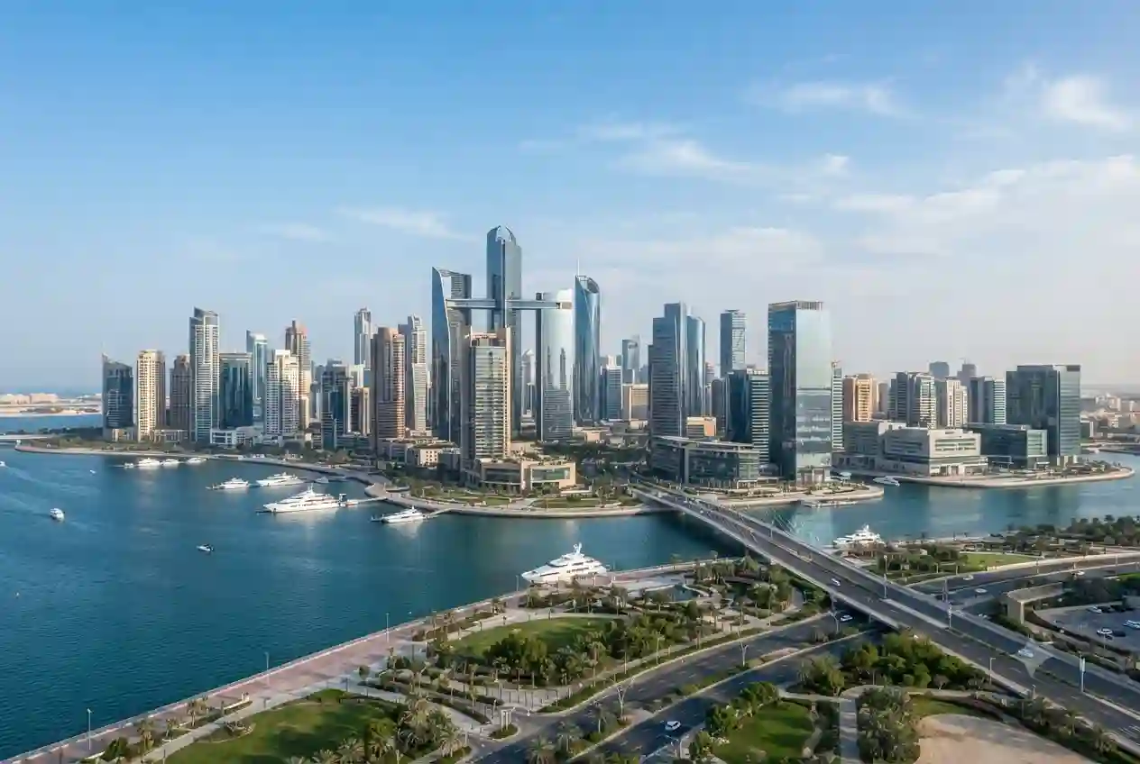 Modern residential and commercial developments in Abu Dhabi