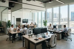 Ajman Free Zone office and business centre workspace in UAE