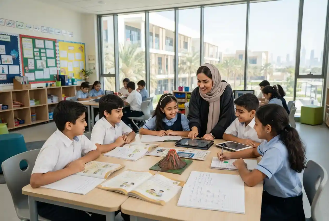 Students studying at a Ministry of Education curriculum school in Dubai
