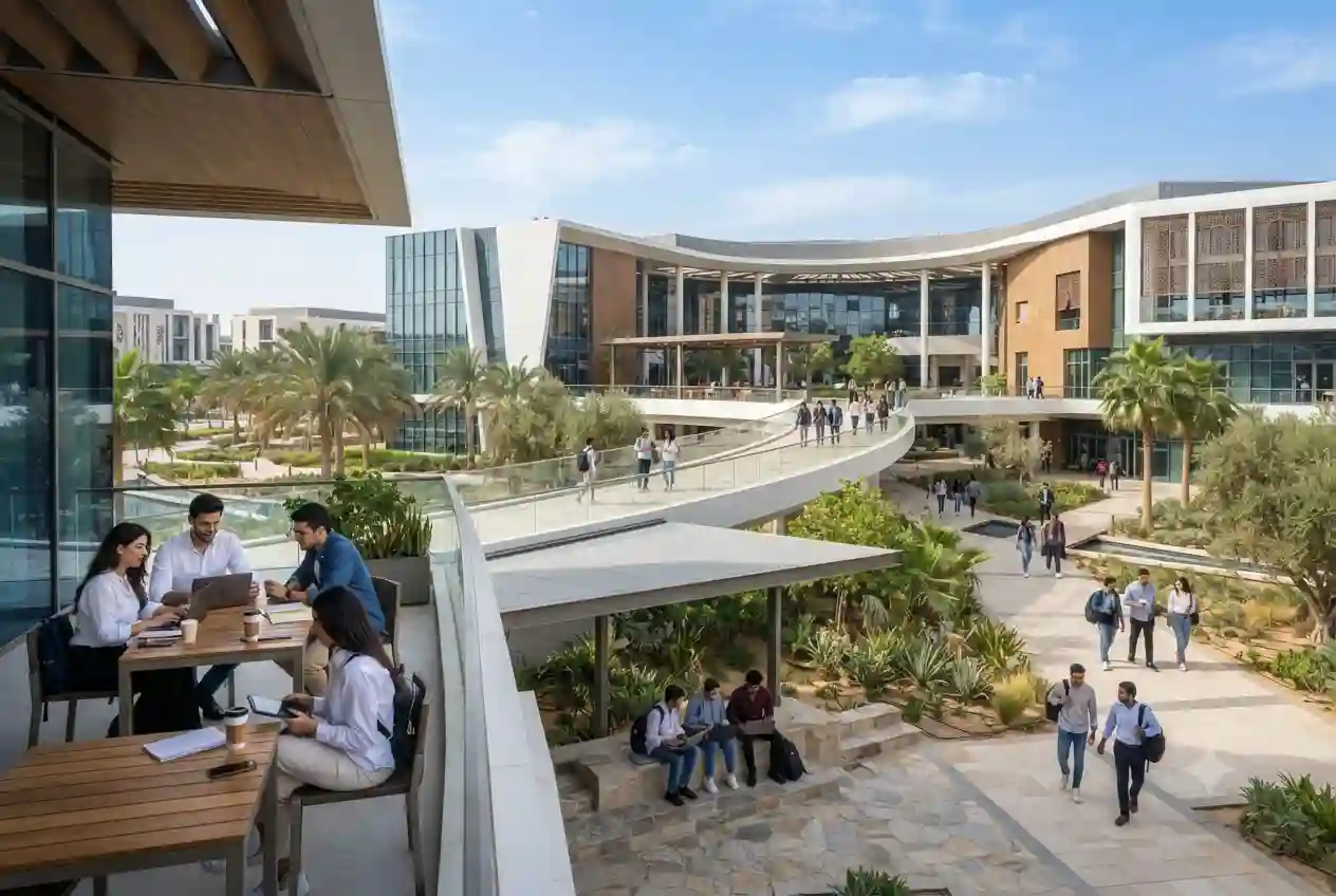 Modern campus of Al Jazirah Institute of Science and Technology in Abu Dhabi