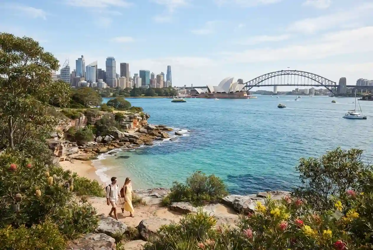 Scenic Australia tourism destination featuring Sydney Harbour and coastal landscape