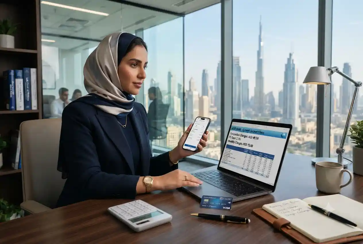 Banking fees UAE including account charges, minimum balances and ATM costs