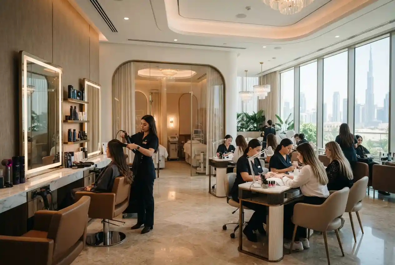 Modern beauty center in the UAE offering professional beauty services
