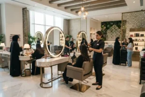 Elegant beauty lounge in Dubai offering professional beauty services