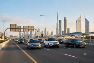 Cars driving on Dubai highway representing best car insurance UAE options