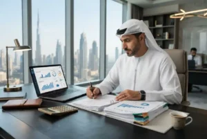 UAE business owner reviewing business loan financing options