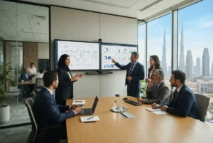 UAE business team reviewing optimized company processes
