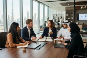 Professionals building their careers through training and development in the UAE