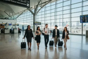 Fresh graduates exploring airport career opportunities in Dubai