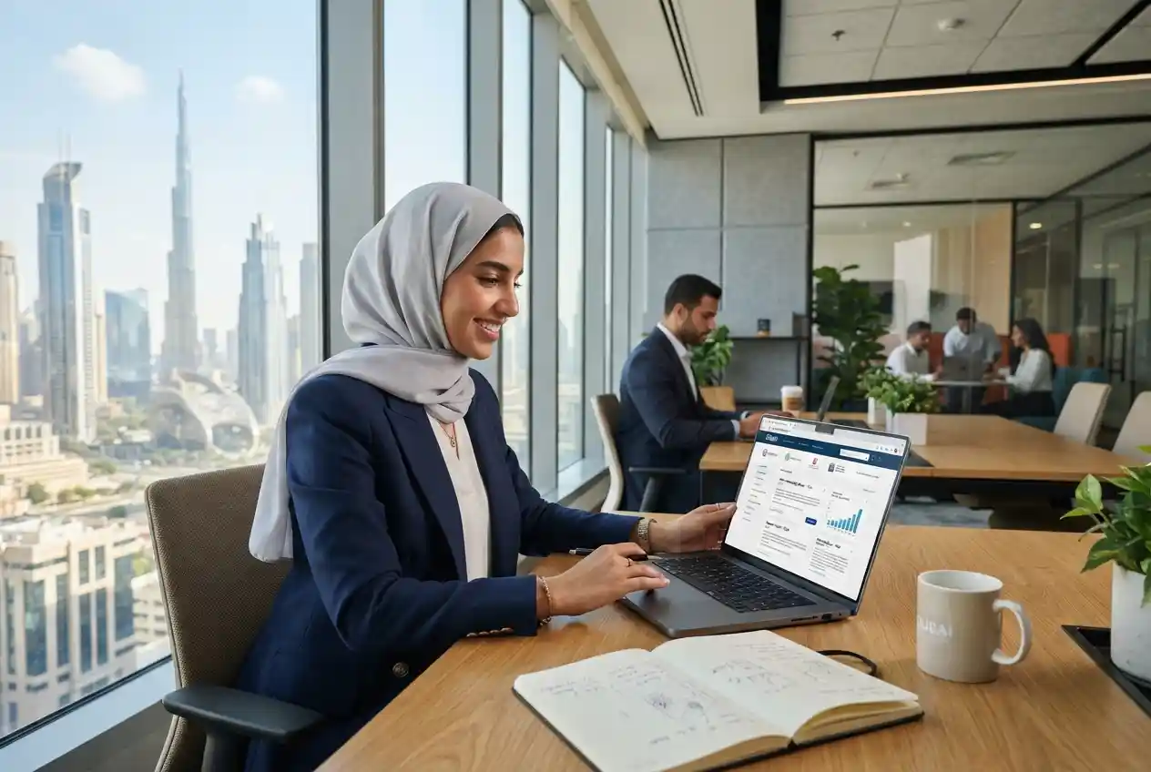 Professional job seeker searching for Dubai live jobs online