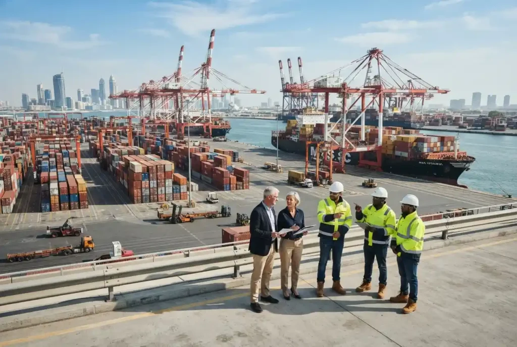Professionals exploring Dubai port jobs and careers in logistics and maritime operations