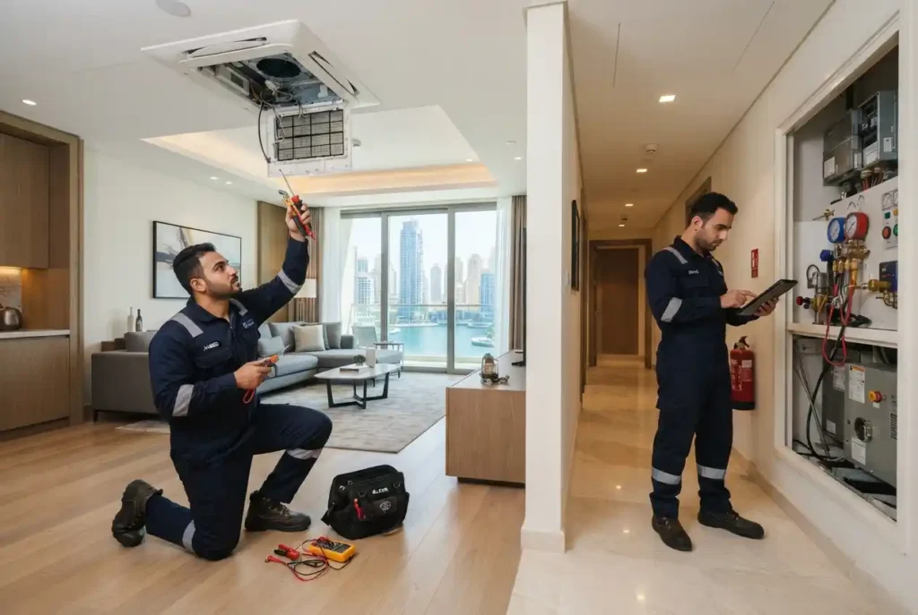 Professional property maintenance service in a Dubai residential property