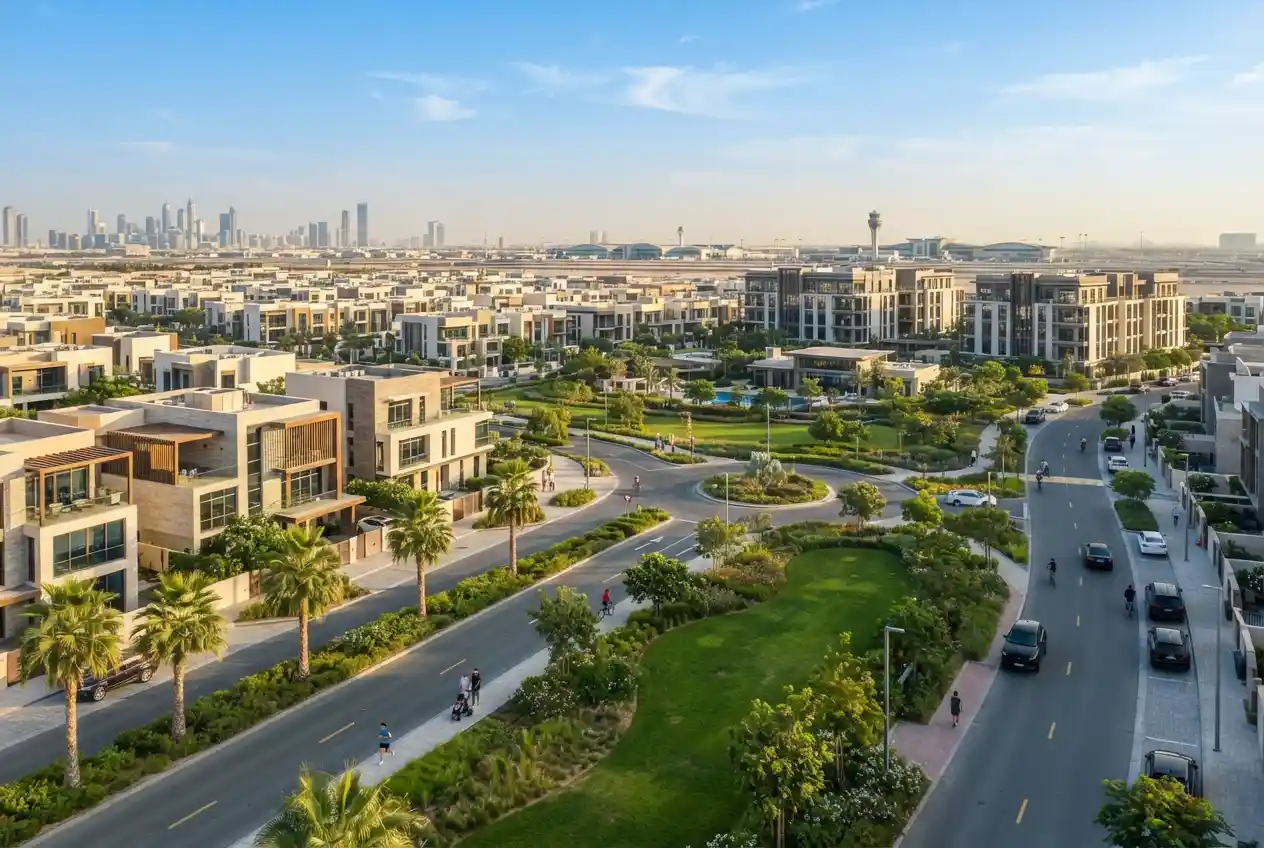 Dubai South communities with villas, townhouses and apartments