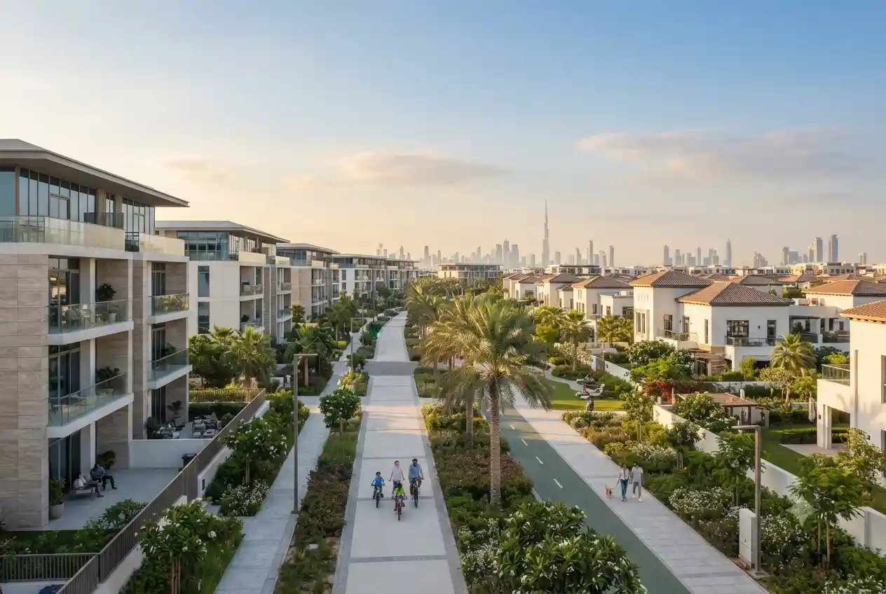 Modern residential properties in Dubai South UAE