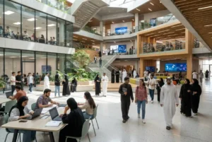 tudents and educators in a modern UAE educational institution