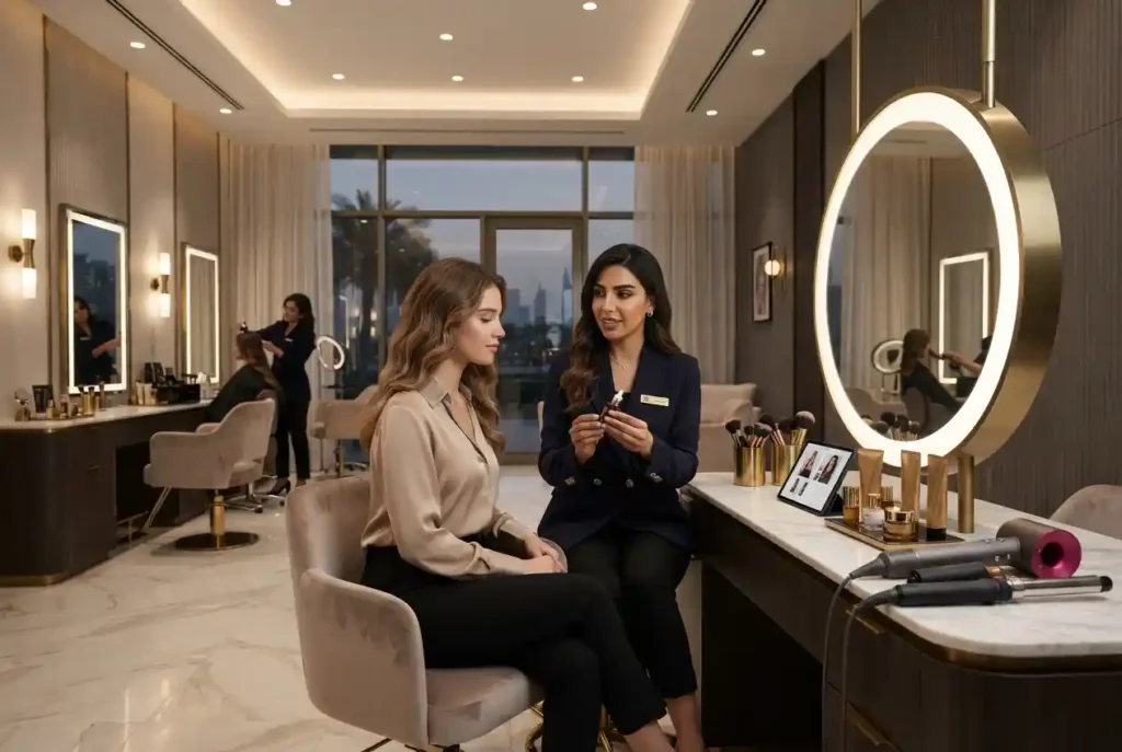 Luxury elite beauty studio in the UAE offering professional salon services
