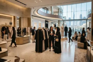 Fashion retail companies and professionals in a Dubai shopping environment