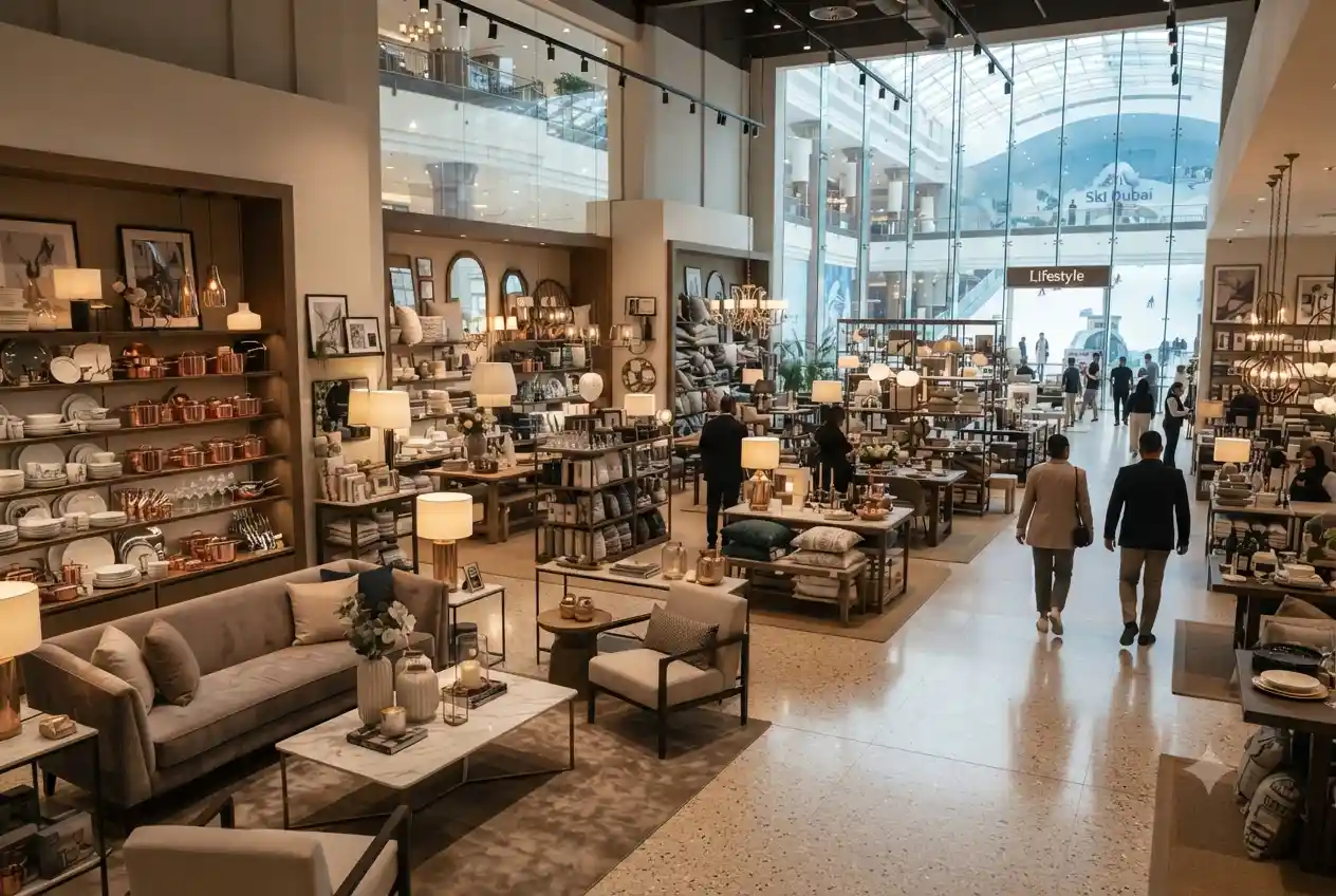 Interior of Lifestyle store at Mall of the Emirates in Dubai.