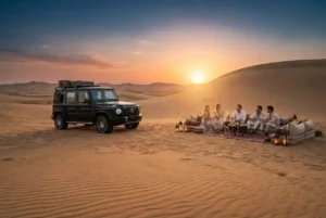 Luxury desert safari in Dubai with premium 4x4 and private desert setting