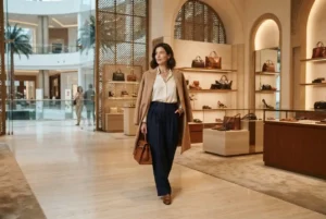 Luxury fashion retail environment featuring premium fashion in Dubai