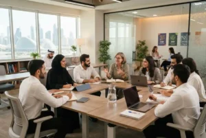 Students attending a modern educational institute in the UAE