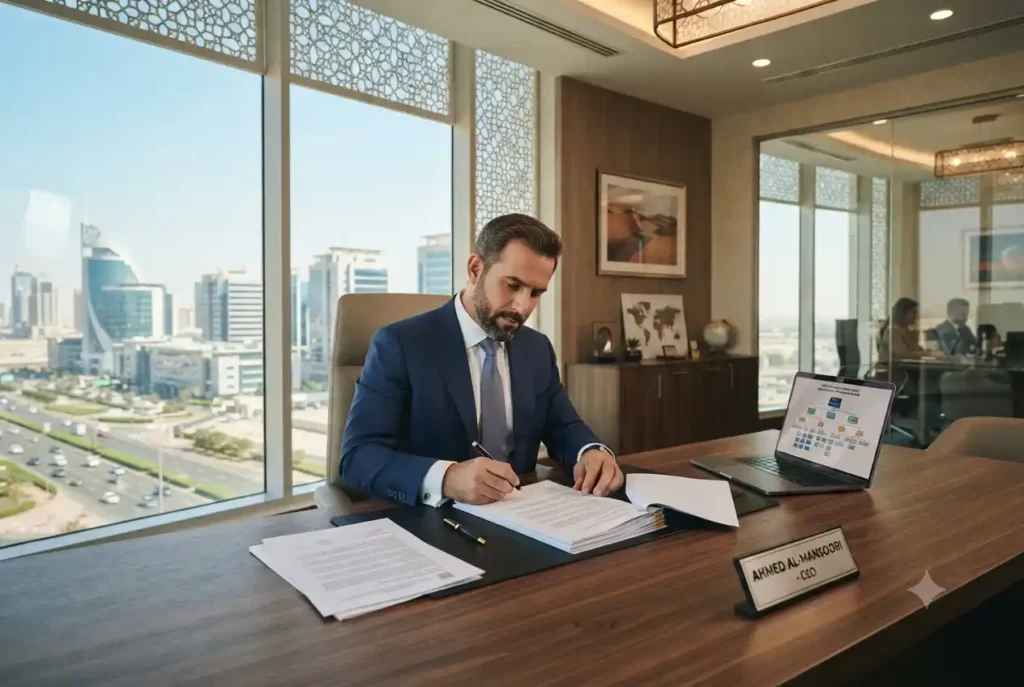 Offshore business setup in Dubai with a modern corporate environment