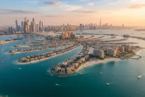 Palm Island Dubai real estate with luxury homes and waterfront villas