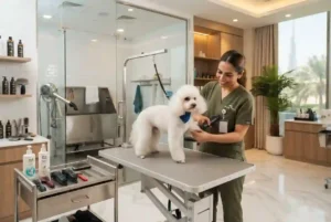 Professional pet grooming service in Dubai