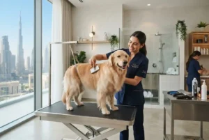 Professional pet grooming service in the UAE