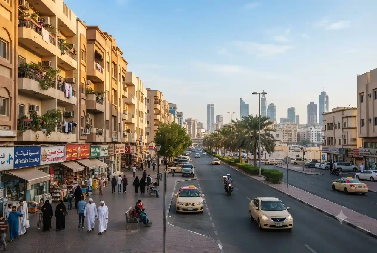 Residential property and urban buildings in Deira Dubai