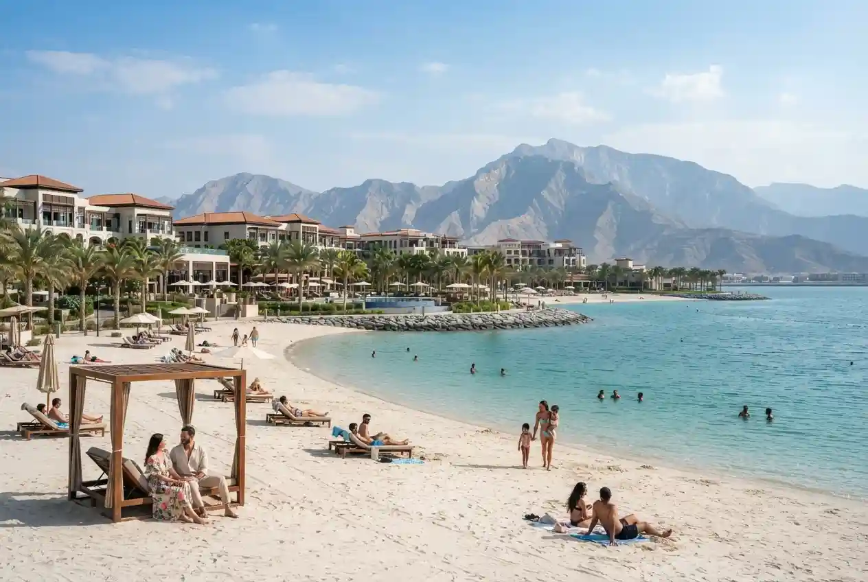 Luxury Ras Al Khaimah hotels with beachfront resorts and mountain scenery