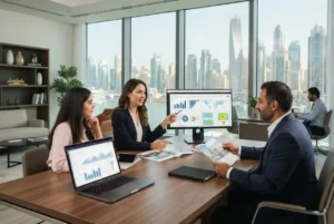 Real estate lead generation team managing property inquiries in Dubai