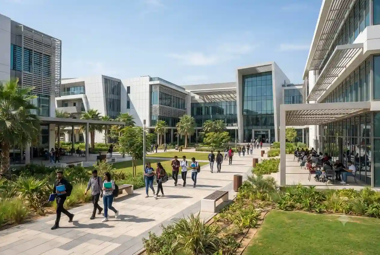 Modern campus of Rochester Institute of Technology Dubai in the UAE