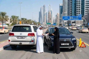 Drivers handling minor accident under third party car insurance UAE