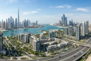 Modern residential and commercial developments by leading real estate companies in the UAE