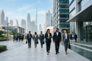 Professionals exploring careers at top hiring companies in Dubai