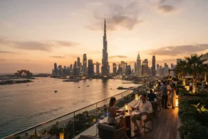 Top things to do in Dubai featuring Burj Khalifa and the Dubai skyline