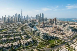 Modern residential and commercial real estate developments in the UAE